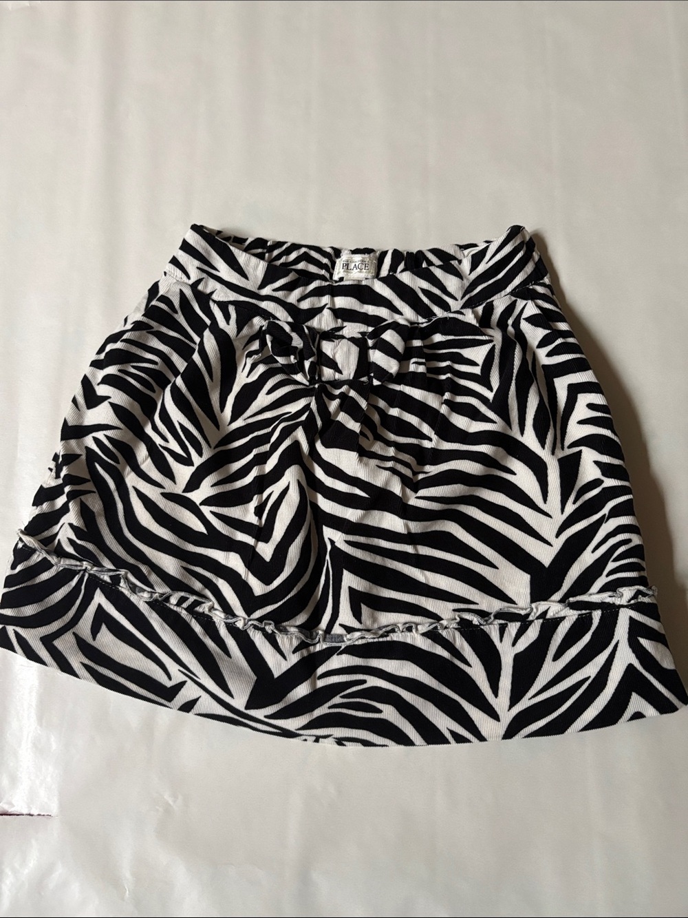 The Children's Place Black and White Zebra Print Mini Skirt